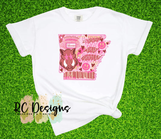 Football Season Preppy Design - Arkansas