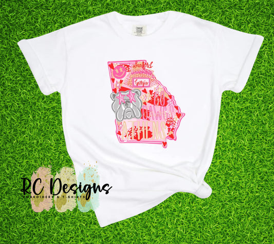 Football Season Preppy Design - Georgia