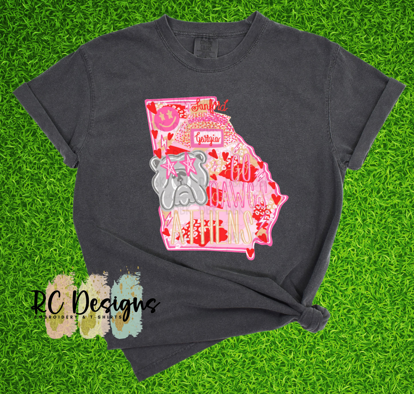 Football Season Preppy Design - Georgia