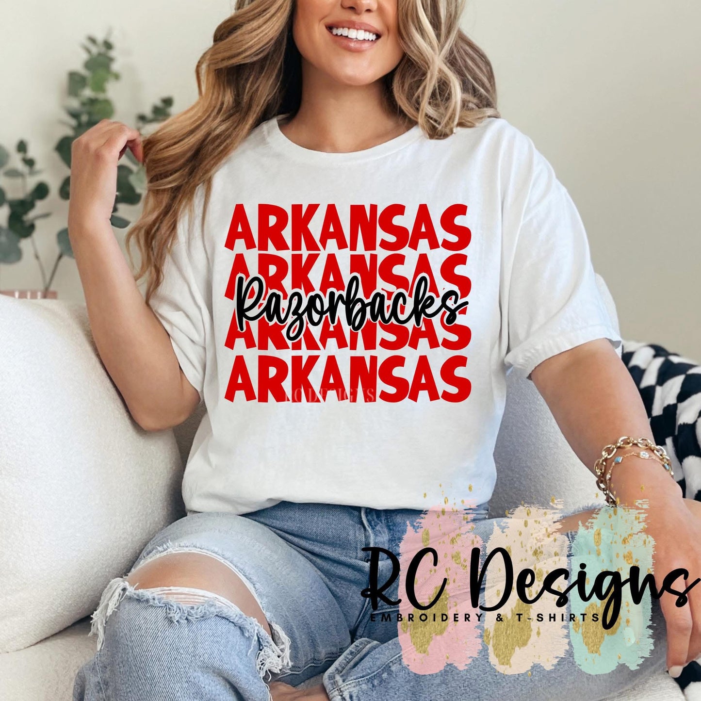 ARKANSAS RAZORBACKS- GILDAN BRAND SOFTSTYLE