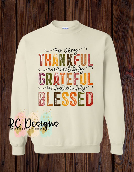 Thankful, Grateful, Blessed