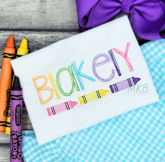 Back to School - Crayon Trio Design