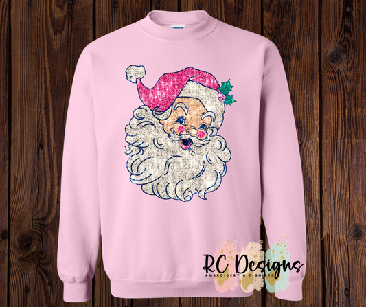 SANTA FAUX GLITTER PINK